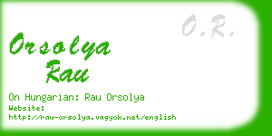 orsolya rau business card